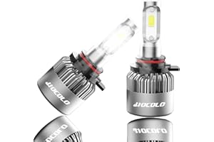 HOCOLO S2 9005 HB3 H10 9045 9055 Fog Light LED Bulbs Set, 8000LM White 6000K 50W Replace Halogen All in One Kit, Only for Fog Lamp Daytime Running Light/DRL, Pack of 2 (S2-9005-Fog)