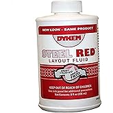 Dykem 04968 Red Layout Fluid - 8 oz Brush-In-Cap Bottle - 80496 [PRICE is per EACH]
