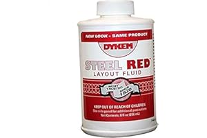 Dykem 04968 Red Layout Fluid - 8 oz Brush-In-Cap Bottle - 80496 [PRICE is per EACH]