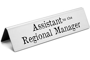 EFFJNSG Assistant to the Regional Manager Novelty Nameplate, Funny Desk Signs for Office, Funny Sarcastic Desk Decor Nameplates Gift for Assistant Manager Women Coworker EDA18