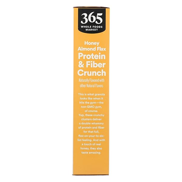 365 BY WHOLE FOODS MARKET, HONEY ALMOND FLAX PROTEIN & FIBER CRUNCH CEREAL, 13 OUNCE