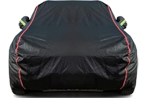 QUYDDC Breathable New Material, Waterproof Car Cover, Locks and Zipper Doors, Sunscreen Waterproof UV Prevention Snowproof Wind and Windproof,Suitable for Indoor Outdoor,for Sedan (205" to 216") B5