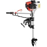YIYIBYUS 2.3HP 2 Stroke Outboard Motor,52CC Gas Powered Boat Engine with Non-contact Electronic Ignition,Professional Fishing Boat Motor for Fishing Boats, Dinghies,Inflatable Boats,EPA Certified