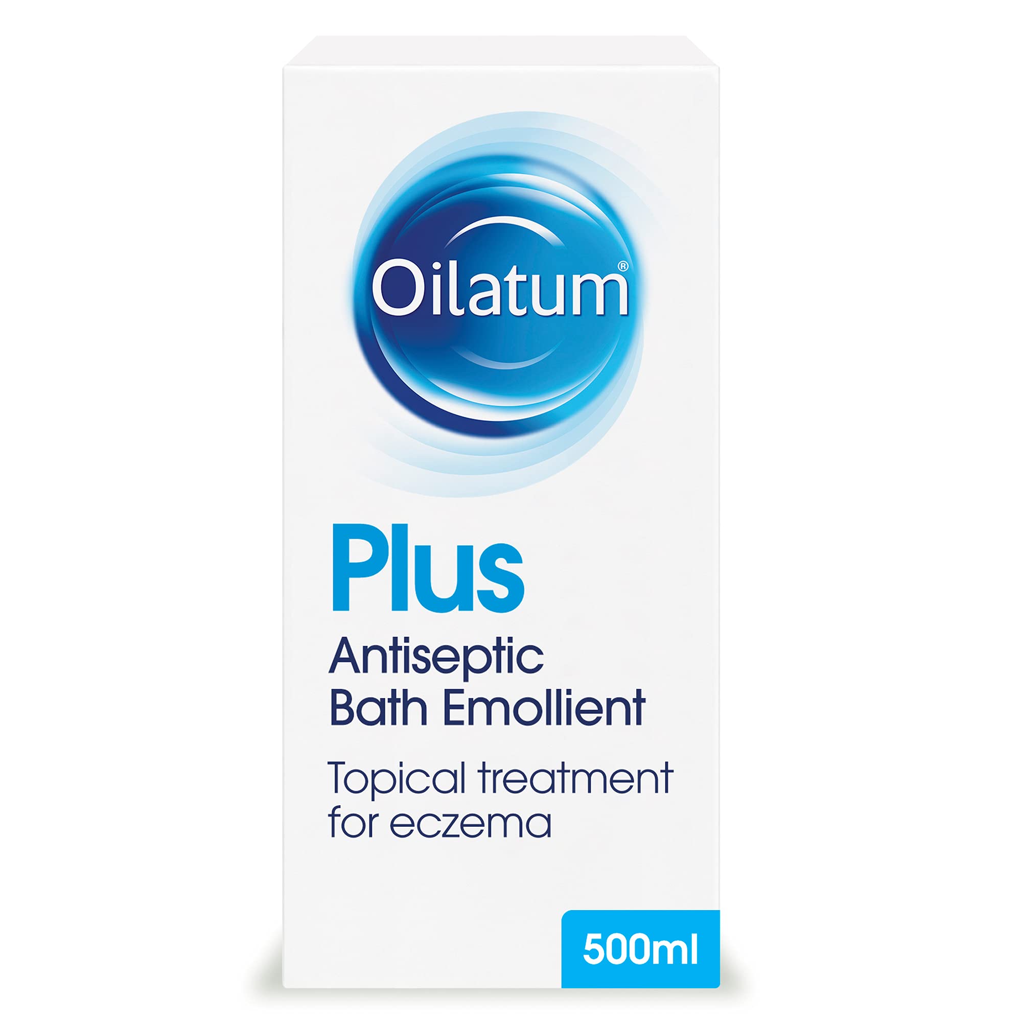 Oilatum Plus Antiseptic Emollient Bath Additive for Eczema and Dry Skin Conditions, Soothing and Hydrating Formula, Dermatologist Recommended Relief, 1 x 500ml