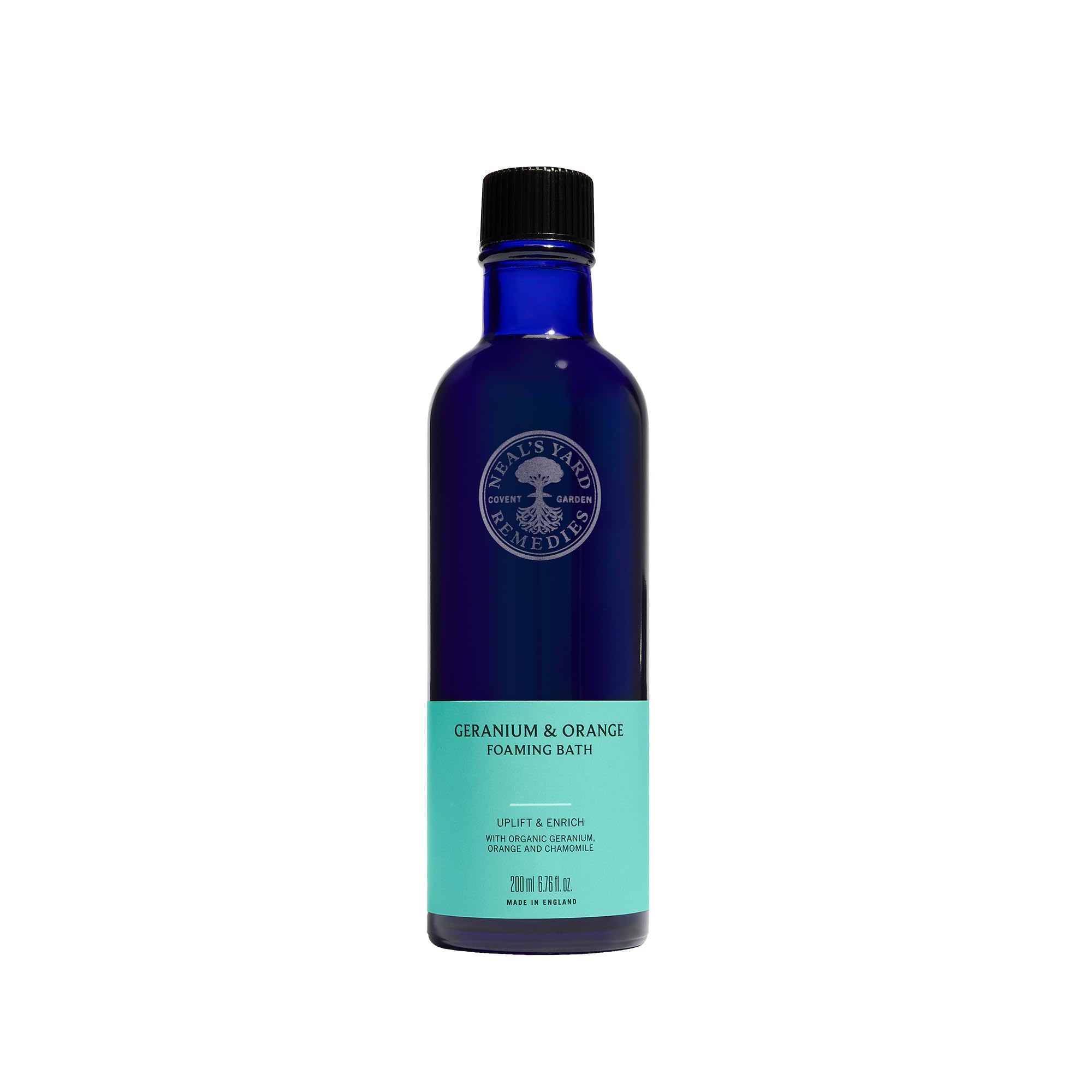 Neal's Yard Remedies Geranium and Orange Foaming Bath | Promote Calmness & Wellbeing | 200ml
