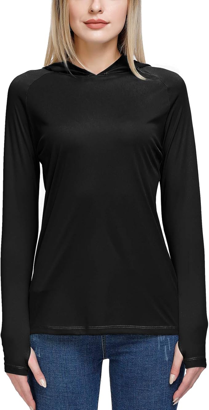 long sleeve hooded workout shirt