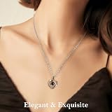 Emibele Preserved Red Rose & Heart Necklace Gift for Mom Grandma Wife view 4