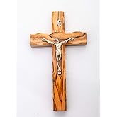 Jerusalem Bethehem 5" Olive Wood Crucifix