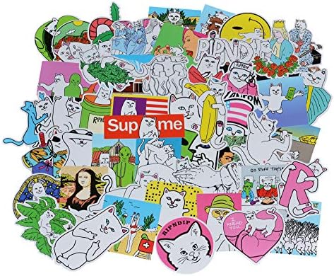 50 Pieces Vinyl Waterproof Personalize Laptops Stickers, for Skateboard Helmet Motorcycle, Bicycle, Skateboard Luggage, Bumper Stickers Hippie Decals โฆ