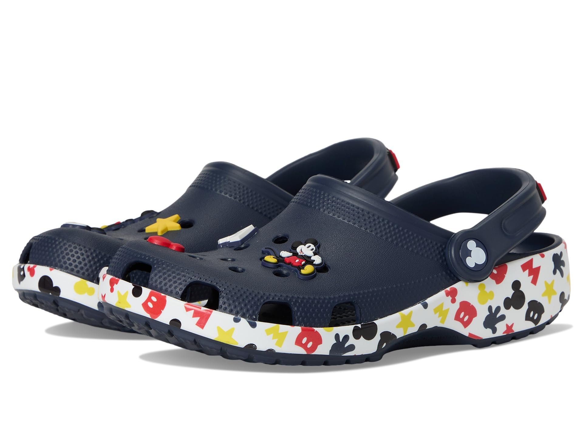 Crocs Unisex-Child Kids' Disney Clog | Mickey Minnie Mouse Shoes, Navy/Mickey Jibbitz, 5 UK Child
