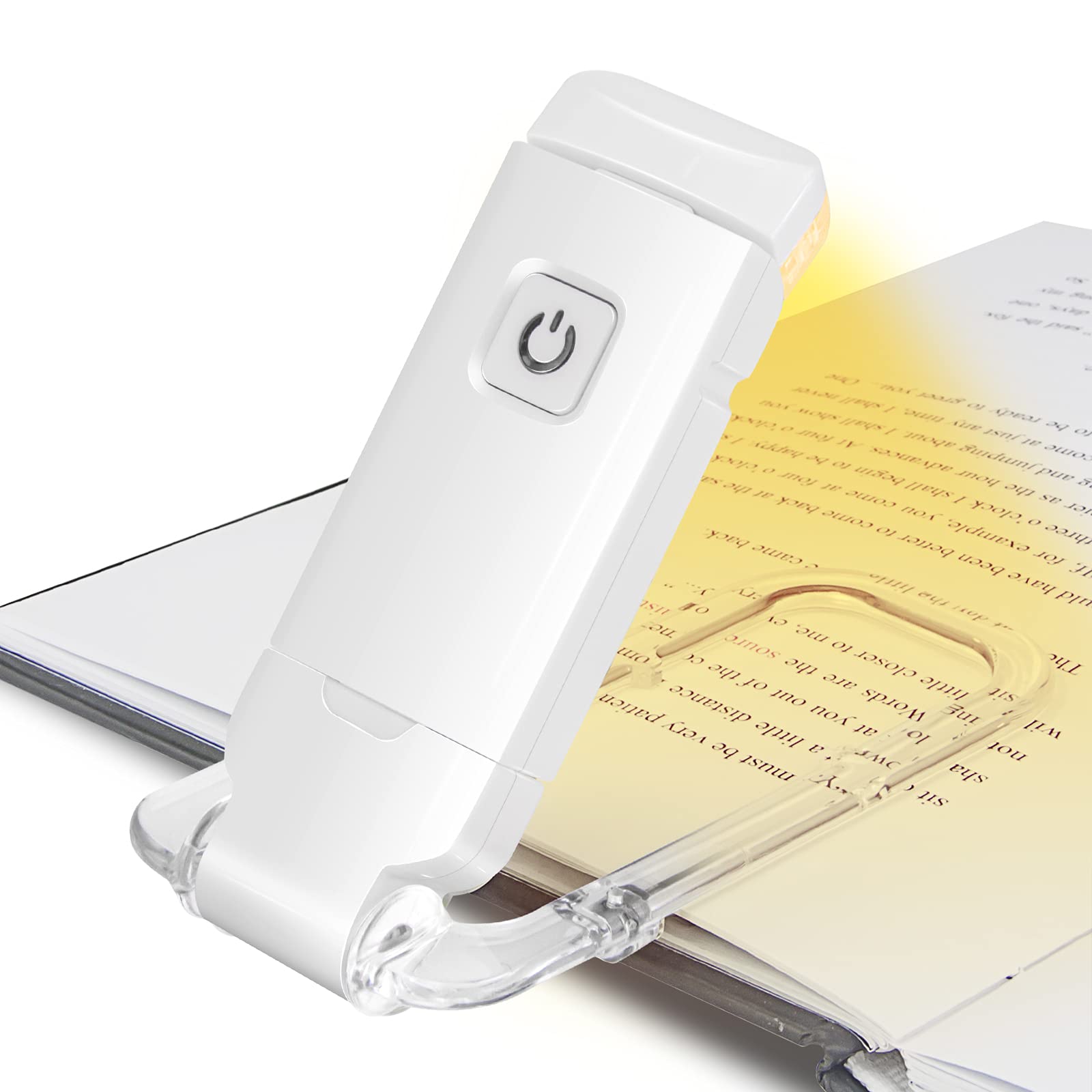 HONWELL Book Lights USB Rechargeable Reading Light for Books in Bed at Night, 3 Modes LED Clip on Light Kid Book Light, Dimmable Eye Protection Lamp for ereader -Portable,Swing Lights Head