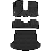 HAFIDI® Floor Mats & Cargo Liner Set Fit for Honda CRV 2007 2008 2009 2010 2011 LX/SE/EX/EX-L All Weather Protection TPE Anti-Slip Automotive Full Set CRV Floor Liners Custom Accessories - Black