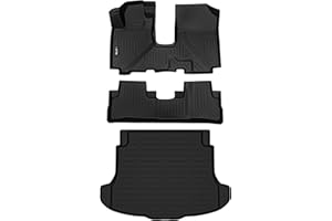 HAFIDI® Floor Mats & Cargo Liner Set Fit for Honda CRV 2007 2008 2009 2010 2011 LX/SE/EX/EX-L All Weather Protection TPE Anti-Slip Automotive Full Set CRV Floor Liners Custom Accessories - Black