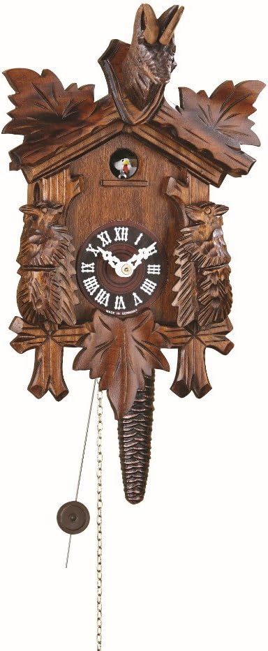 Trenkle Quarter call cuckoo clock with 1-day movement Three leaves TU 621 nu