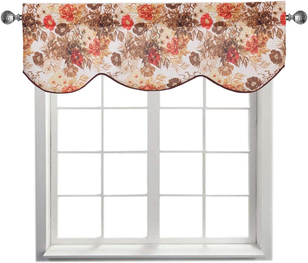Best kitchen curtains and valances set with yellow and birds
