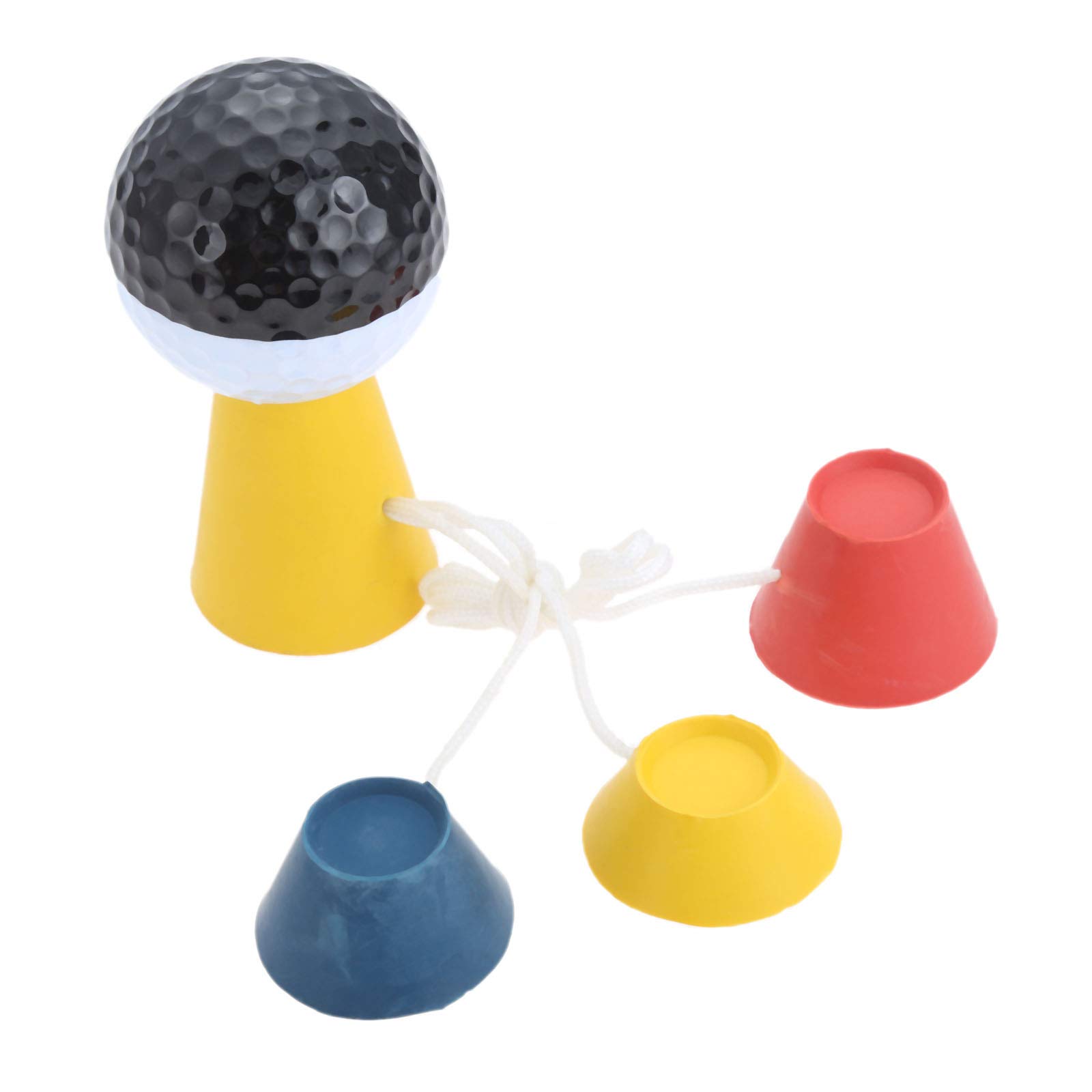 MUXSAM 4Pcs Winter Golf Rubber Tees Mixed Size Driving Range 38mm 22mm 18mm 13mm With Different Heights Plastic Durable Tee For Sport Practice Mat