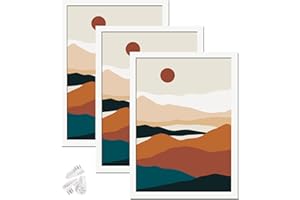 ijuerybai White 12x16 Picture Frame Set of 3, High Transparent Frame for 12 By 16 Photo Collage Canvas Poster Size Wall Mount and Tabletop Horizontally Vertically (White, 12 x 16 inches)