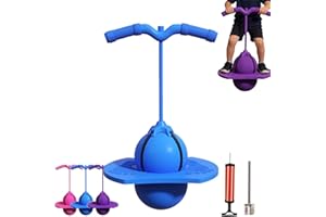 Balance Jumping Ball with Handle and Ball Pump,Perfect for Balance, Coordination with Handle, Indoor & Outdoor Fun, High Jump