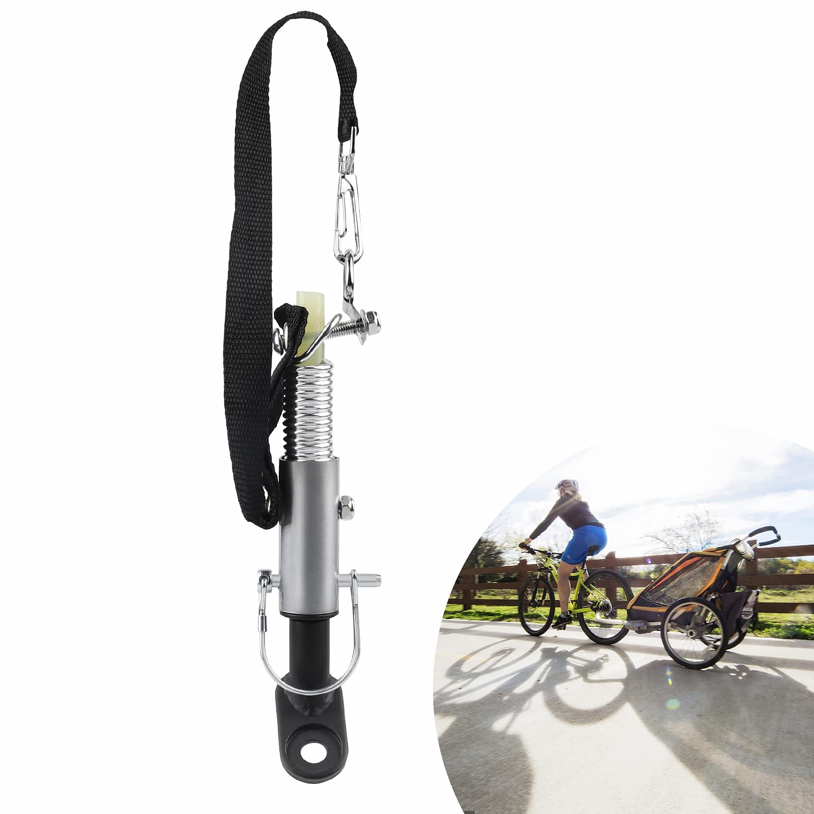 EXLECO Bicycle Tow Bar, Double Protection, 11 mm, Universal Clutch, for Bicycle Trailer, Tow Bar for Kids and Dogs