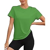 KevaMolly Workout Tops for Women UPF50+ Breathable Loose Fit Yoga T Shirts Short Sleeve Running Gym Athletic Tee Top