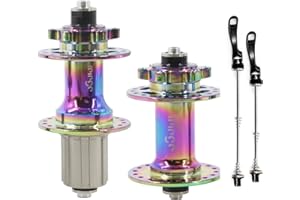 rningo MTB Bike Hubs Disc Brake 32/36 Holes,Quick Release Front M9*100mm Rear M10*135mm，High-Strength Hubset for HG System Standard 8-11 Speed Cassette