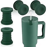 4pcs Replacement Stopper Compatible with Simple Modern Kids 40 oz 30 oz Tumblers with Handle, Silicone Water Bottle Top Accessories Cup Lid Seal Gaskets Travel Mug Replacement Parts (Green)