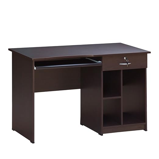 Piyestra Computer Table (Brown) Amazon.in Home & Kitchen