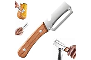 Zero Snag Wooden Peeler, Multifunctional Vegetable Peeler, Premium Stainless Steel Grade Fruit and Vegetable Peeler for Kitch