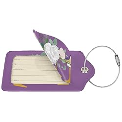 2 PCS Flower Lette E Luggage Tag for Suitcases
