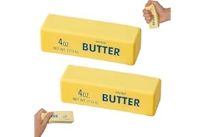 2 Pcs Slow Rebound Cute Butter Squeeze Stress Balls - 2026 New Squeeze Ball Realistic Butter Squishy, Upgrade Stress Relief F