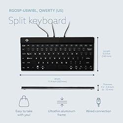 R-Go Split Keyboard, Scissors Mechanism, Anti