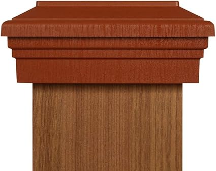 Amazon Com Atlanta Post Caps 6x6 Post Cap True 6 Cedar Color Flat Square Newell Newport Top For Outdoor Fences Mailboxes Decks Decking Caps Garden Outdoor