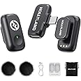 Hollyland Lark A1 Mini Duo - Wireless Microphone for iPhone 15/16/17 & Android, Mini Mic, Noise Cancellation, 200m Range for