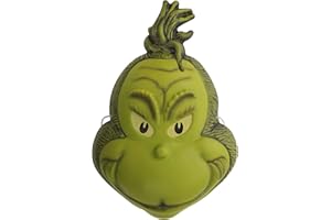 FUN COSTUMES Grinch Mask from How the Grinch Stole Christmas - Plastic Mask with Stretch Strap, Officially Licensed