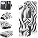 RANZ Stylish Design Deluxe PU Leather Folio Flip Book Wallet Pouch Case Cover For Kyocera Hydro Icon C6730 Boost Mobile / Kyocera Hydro Life C6530N T-Mobile/MetroPcs (ZEBRA)