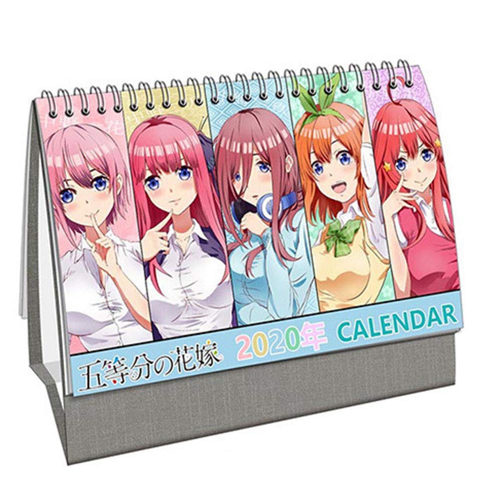 Bowinr Anime Desk Calendar 2020 Newest Japanese Anime Characters Desktop Calendar For Home And Office The Quintessential Quintuplets Amazon In Office Products