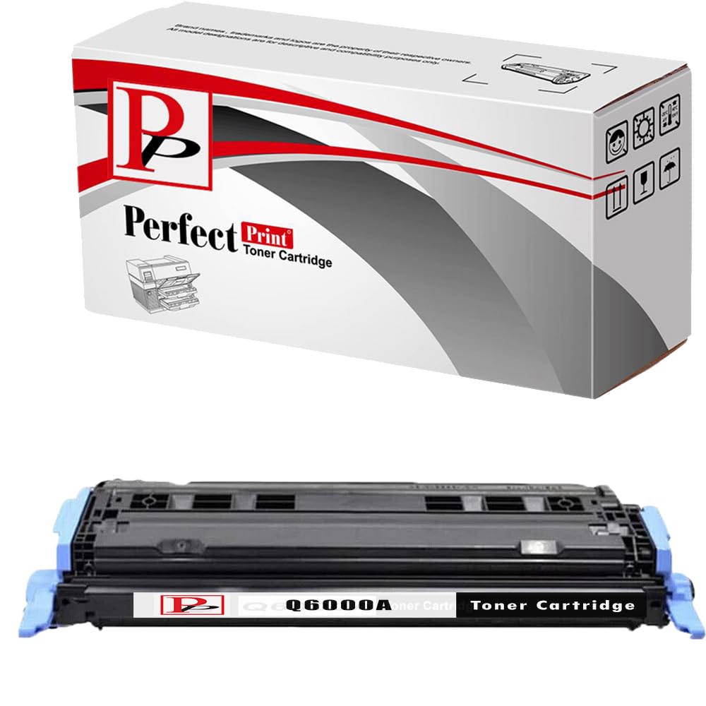 PerfectPrint Compatible Toner Cartridge Replacement for HP Laserjet 1600 2600 2600N 2605 605DN 2605DTN MFP CM1015 CM1017 Q6000A (Black)