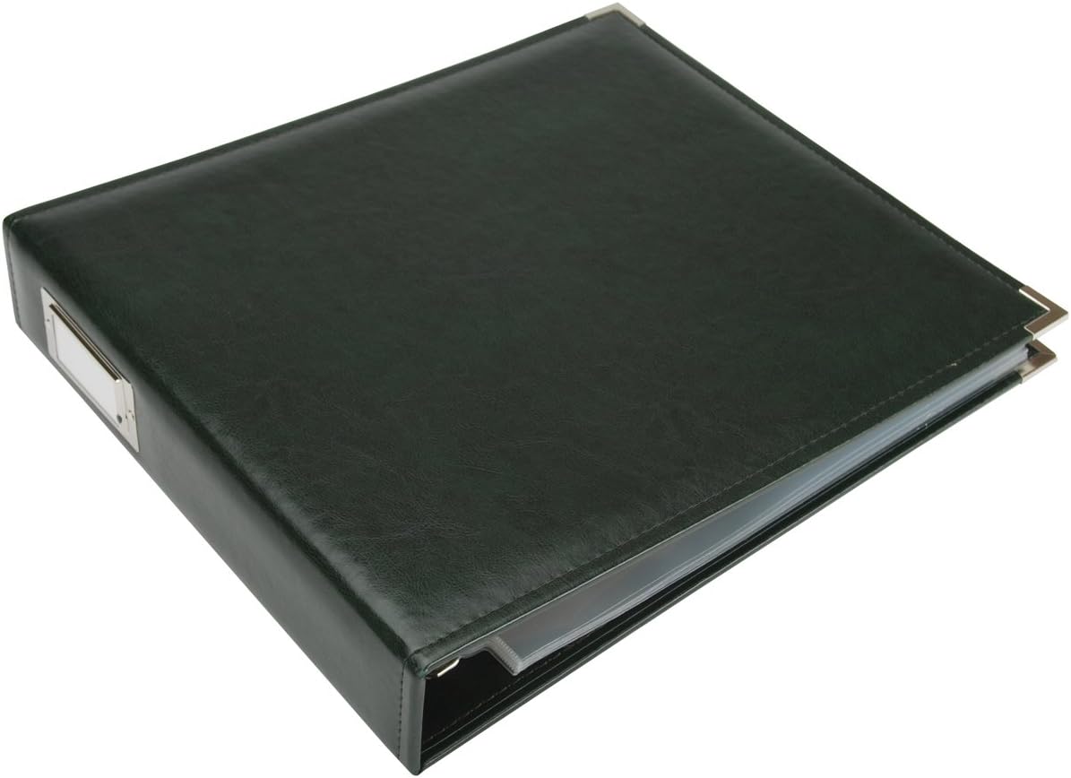 We R Memory Keepers We R Classic Leather 3-Ring Album X 12-inch Forest Green, Acrylic, Multicolour, 34.79x39.11x6.85 cm - Image 3