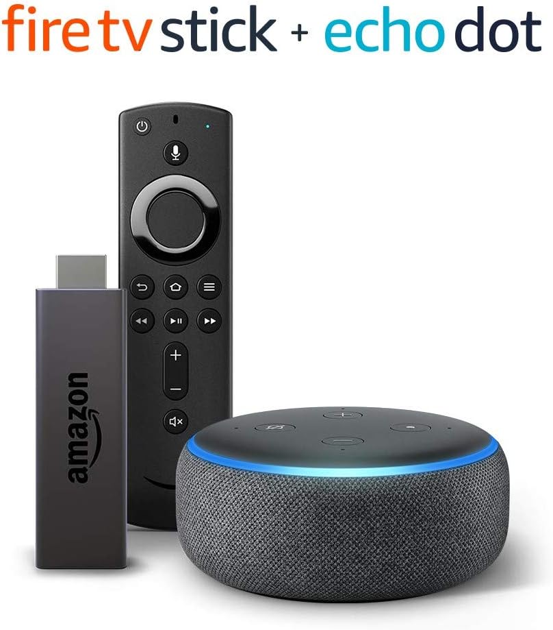 Fire TV Stick bundle with Echo Dot (3rd Gen - Charcoal)