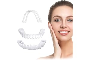 LIBITI Fake Teeth, 2PCS Temporary Fake Teeth for Women and MenFake Teeth, Nature and Comfortable Veneers to Regain Confident Smile