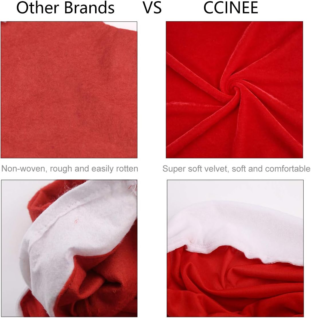 4pc Red Hat Dining Chair Slipcovers,Christmas Chair Back Covers Kitchen Chair Covers for Christmas Holiday Festival Decoration: Home & Kitchen