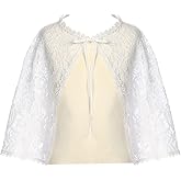 Made in USA - White Lace Cape for Girls - First Communion Bolero for Girls - Toddler Little Cardigan, Shrug