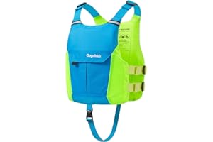 Gogokids Swim Vest for Kids & Youth 50-125 lbs, Lightweight Low Profile Swim Vest with Front Pocket, Adjustable Buckles, Refl