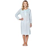 Casual Nights Women's Elegant Nightgown Long Sleeve Sleepwear Night Gown For Mom