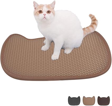 Amazon Shuumeeka猫砂マット 猫の砂取りマット 二重構造 飛び散り防止 猫トイレ用品 滑り止めマット 防カビ 防臭 防水 軽量 掃除簡単 M カーキ Shuumeeka クッション マット マルチカバー 通販