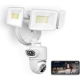 Onforu Dual Lens Floodlight Camera Outdoor 5500LM, 4MP 360°View Auto Tracking Smart Security Flood Light Surveillance Camera Wired, Motion Detection Flood Lighting Dual Cam, Night Vision, 2-Way Audio
