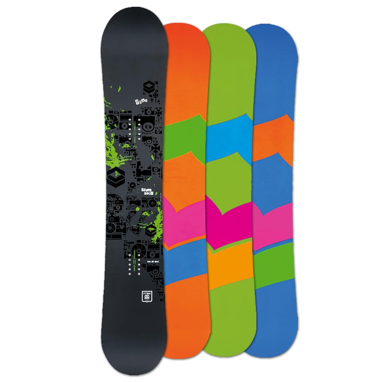 Ftwo Black Deck Rocker Snowboard 162 cm Wide 2015 Amazon.co.uk Sports