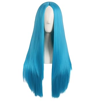 Cyan blue wig Clearance