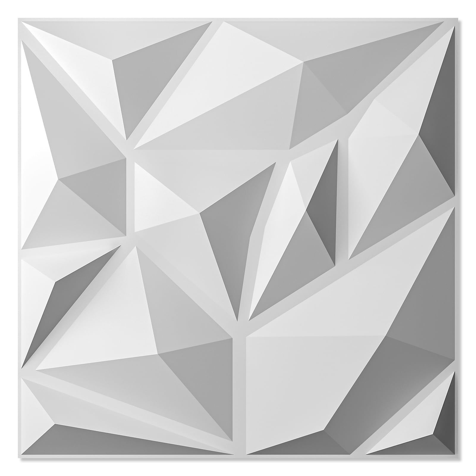 Art3d 20 Pack Decorative 3D Wall Panels, 19 Sq.Feet PVC Interior Wall Decor for Office, Bedroom, Kitchen, 11.8"x11.8", White