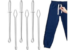 6pcs Rope Threader Clip, 2 Designs Drawstring Tool for Hoodie/Pants/Trousers/Elastic/Waistband/Shorts Sweatpants, Quick Inser